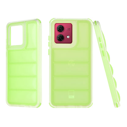 Fodral för Motorola Moto G84, Techsuit, Wave Shield, Grön