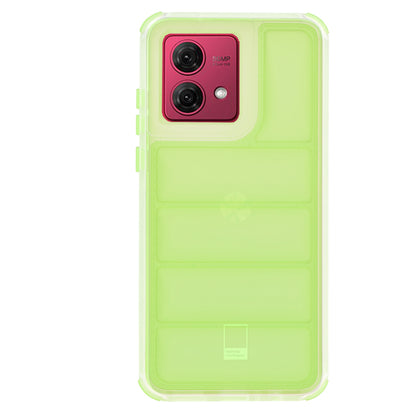 Fodral för Motorola Moto G84, Techsuit, Wave Shield, Grön