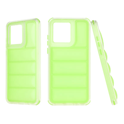 Fodral för Motorola Moto G84, Techsuit, Wave Shield, Grön