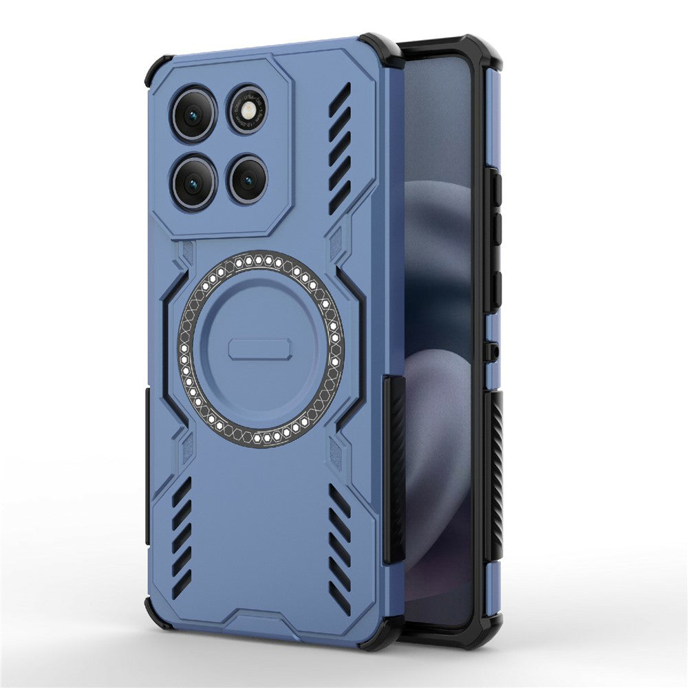 MagSafe-fodral för Motorola Moto G86 Power, Techsuit, ArmorMag, Blå