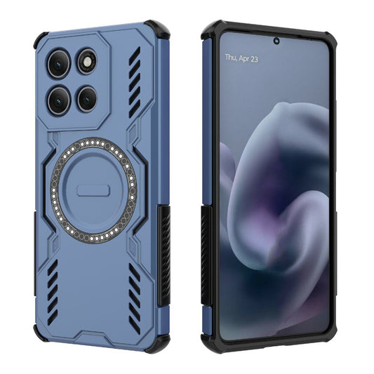 MagSafe-fodral för Motorola Moto G86 Power, Techsuit, ArmorMag, Blå