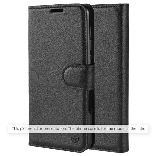 Fodral för Motorola Moto G86 Power, Techsuit, Leather Folio, Svart