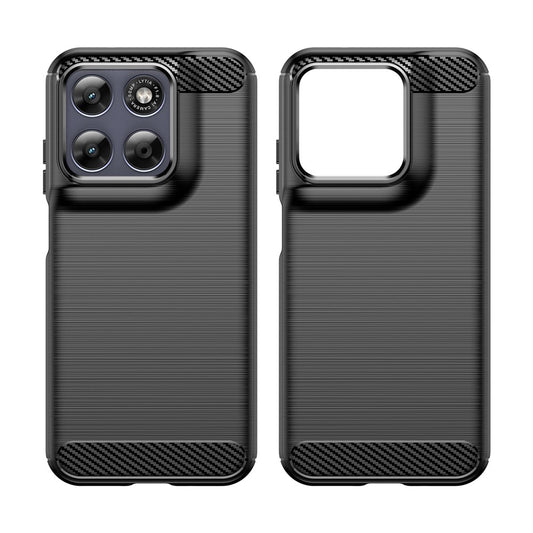 Fodral för Motorola Moto G87, Techsuit, Kolfiber, Svart