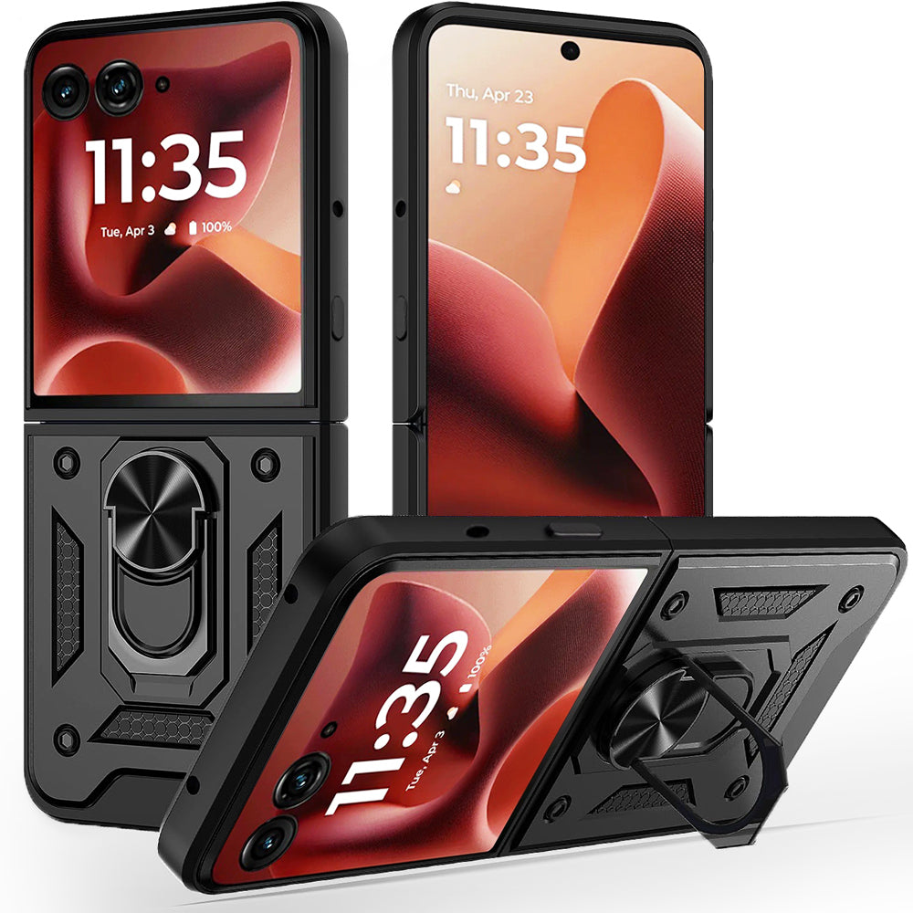 Fodral för Motorola Razr 60 Ultra, Techsuit, CamShield, Svart