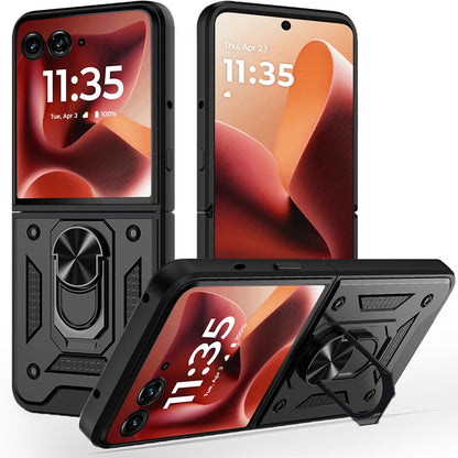 Fodral för Motorola Razr 60 Ultra, Techsuit, CamShield, Svart