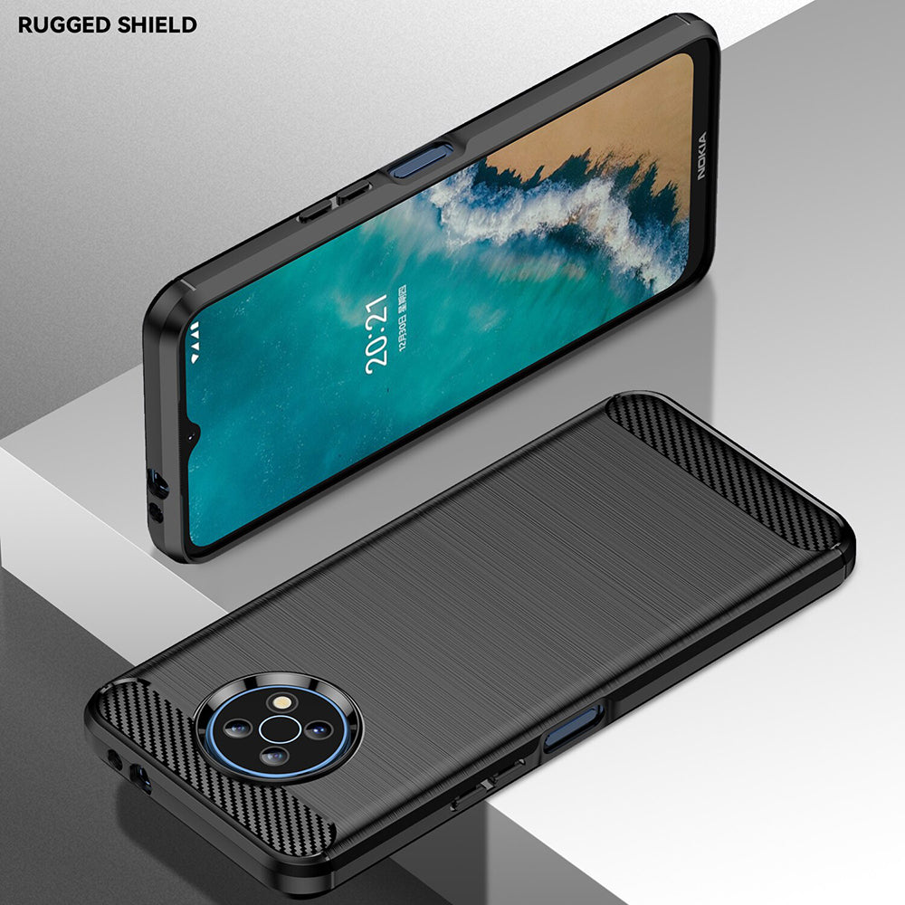 Fodral för Nokia G50, Techsuit, Kolfiber, Svart