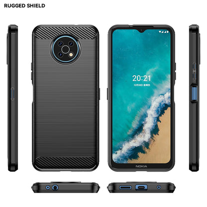 Fodral för Nokia G50, Techsuit, Kolfiber, Svart