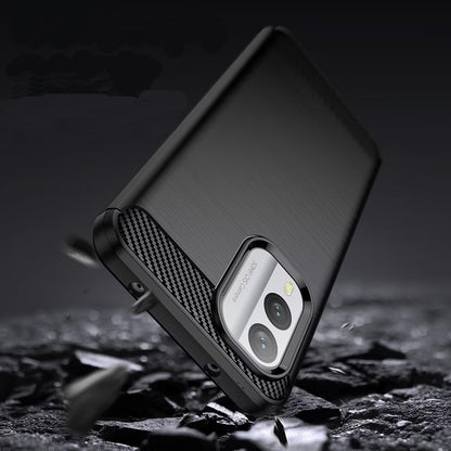 Fodral för Nokia X30, Techsuit, Kolfiber, Svart