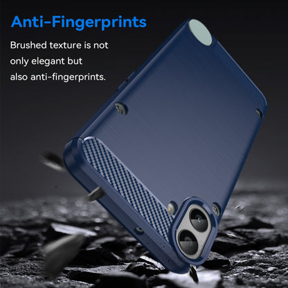 Fodral för Nothing CMF Phone 1, Techsuit, Kolfiber, Blå