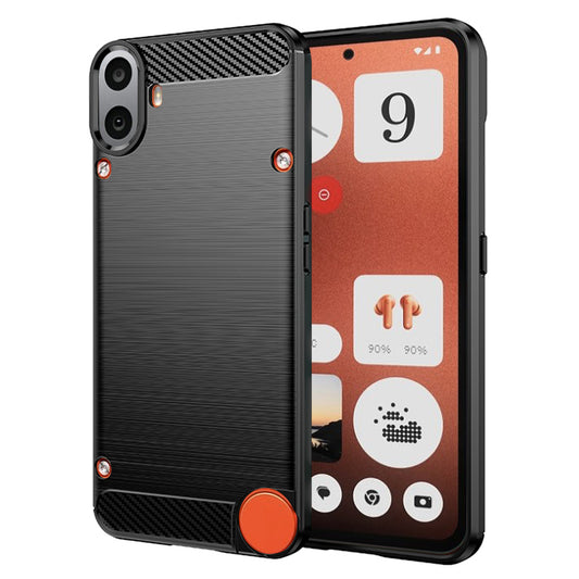 Fodral för Nothing CMF Phone 1, Techsuit, Kolfiber, Svart