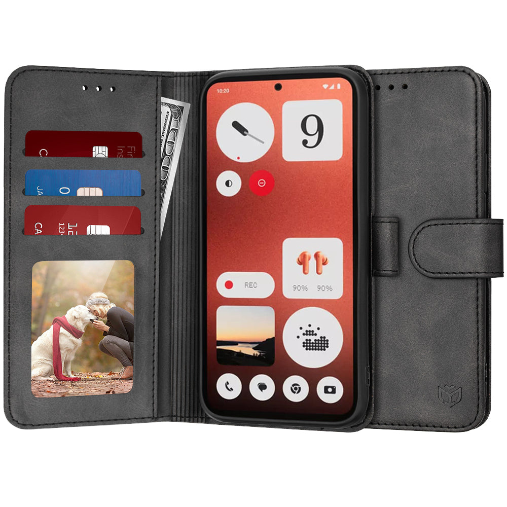 Fodral för Nothing CMF Phone 1, Techsuit, Diary Book, Svart