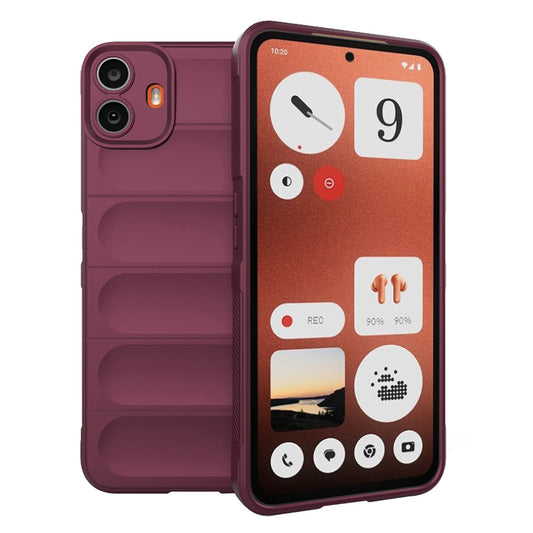 Fodral för Nothing CMF Phone 1, Techsuit, Magic Shield, Vinröd