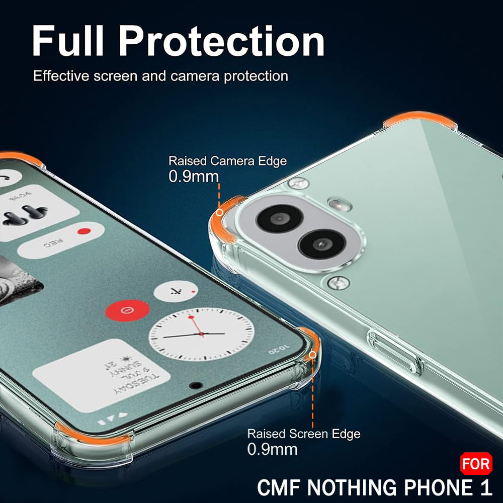 Fodral för Nothing CMF Phone 1, Techsuit, Stötsäker Klar, Transparent