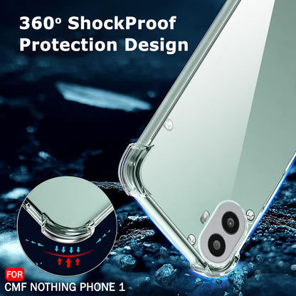 Fodral för Nothing CMF Phone 1, Techsuit, Stötsäker Klar, Transparent