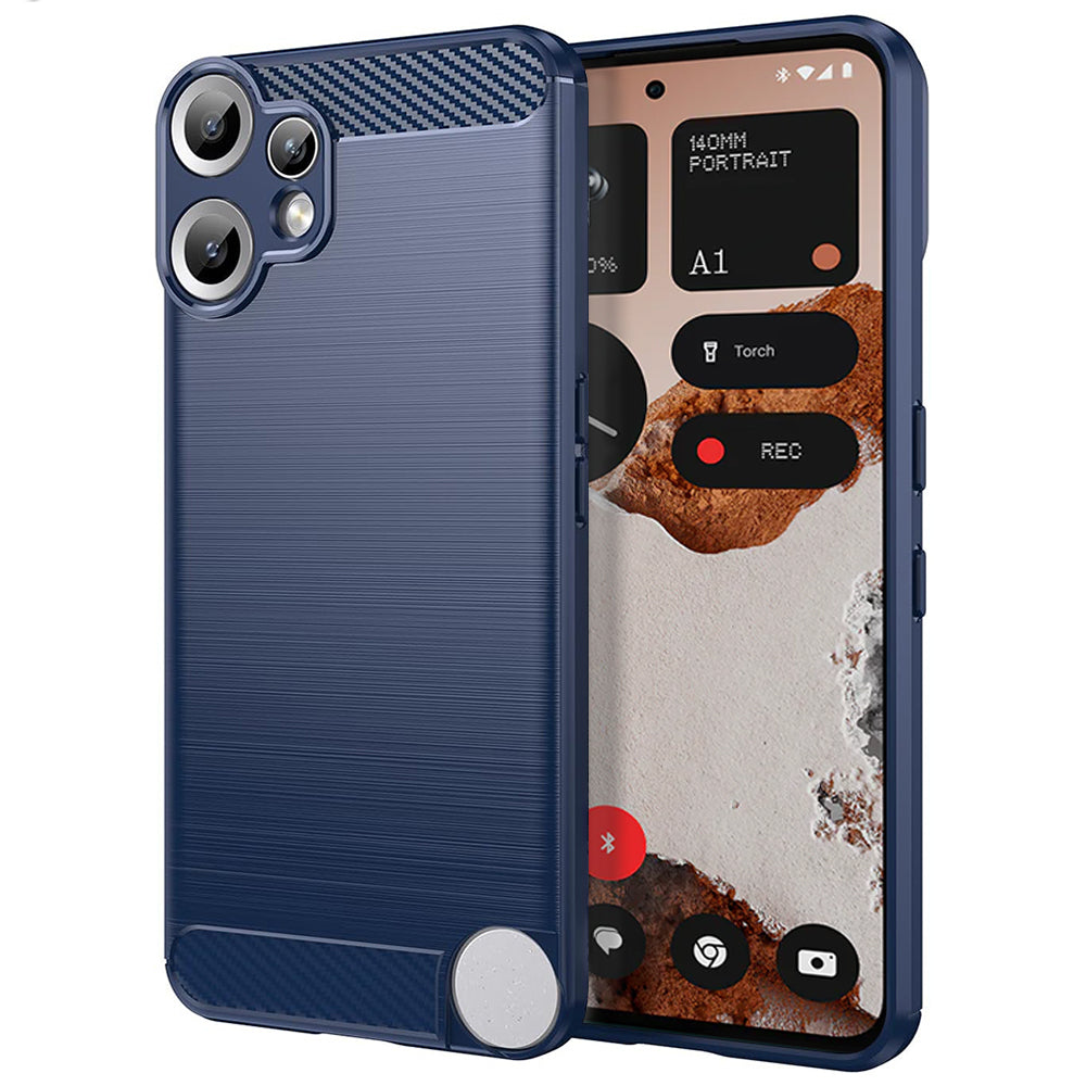 Fodral för Nothing CMF Phone 2 Pro, Techsuit, Kolfiber, Blå
