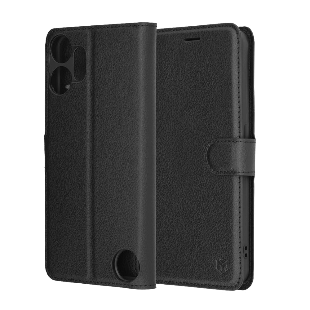 Fodral för Nothing CMF Phone 2 Pro, Techsuit, Leather Folio, Svart