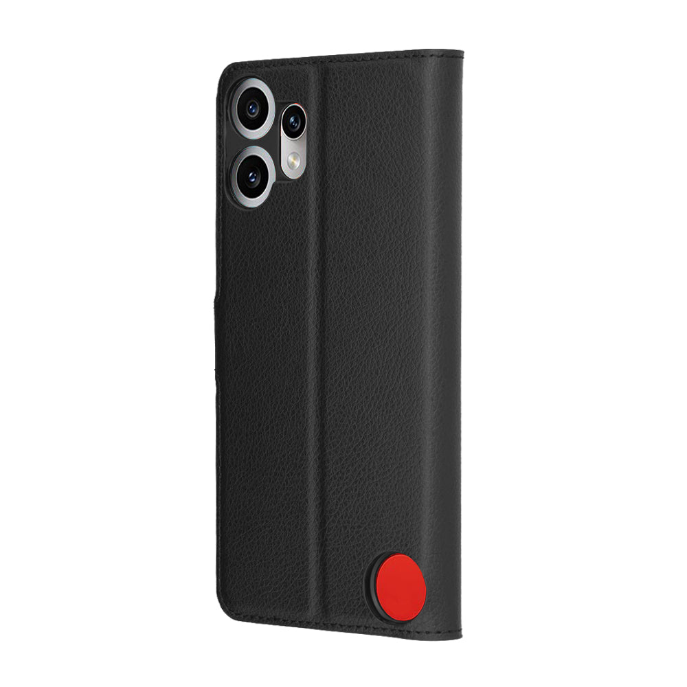 Fodral för Nothing CMF Phone 2 Pro, Techsuit, Leather Folio, Svart