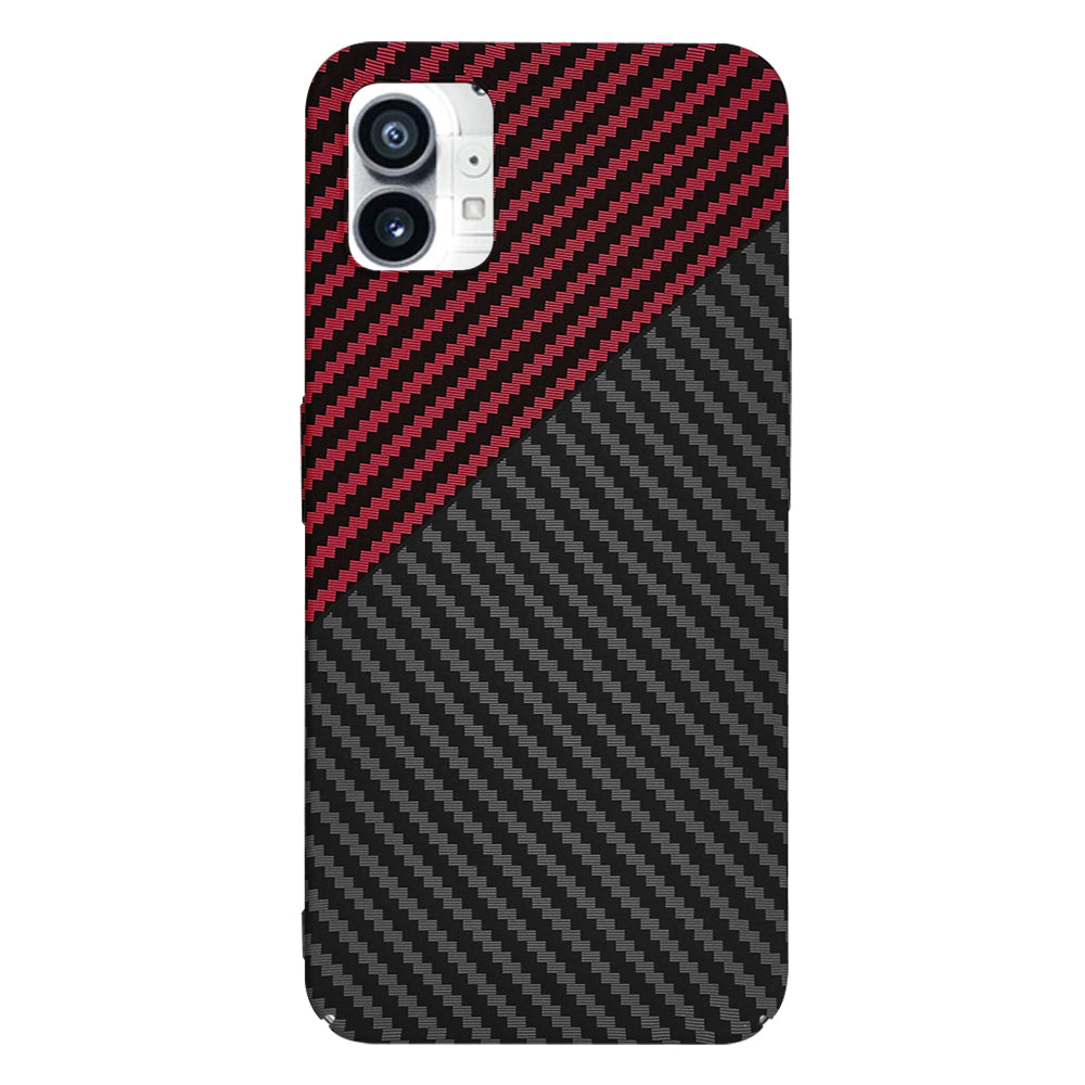 Fodral för Nothing Phone (1), Techsuit, Carbonite FiberShell, Svart Röd