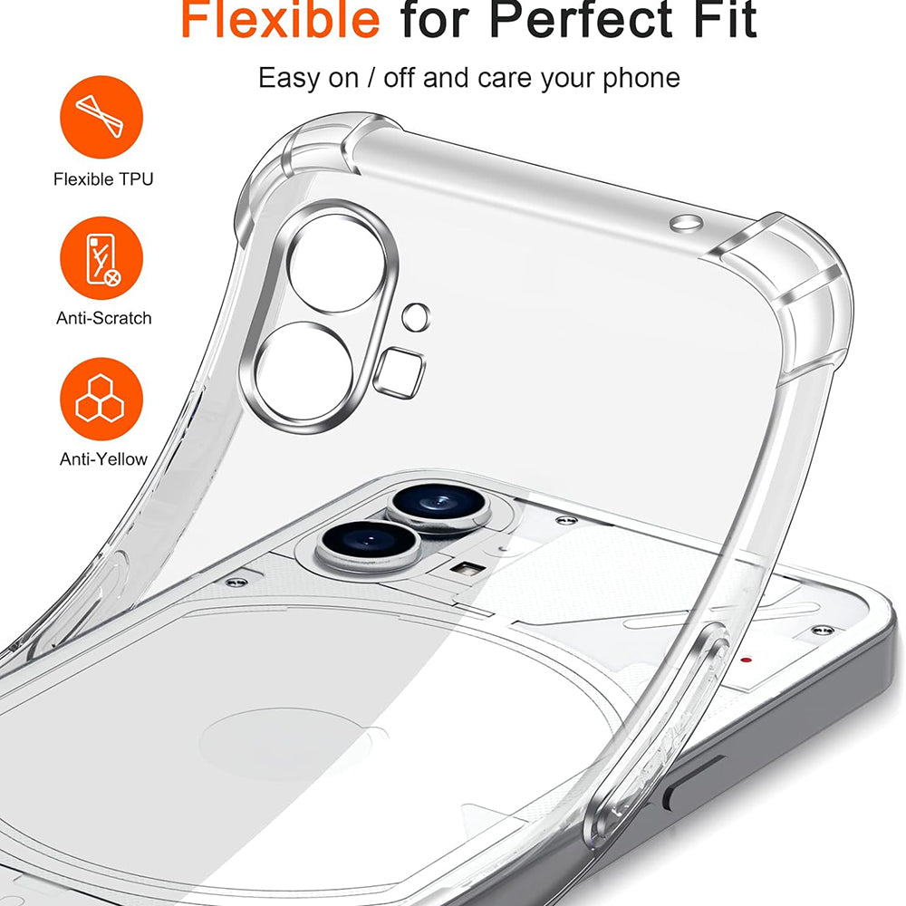 Case for Nothing Phone (1), Techsuit, Shockproof Clear, Transparent