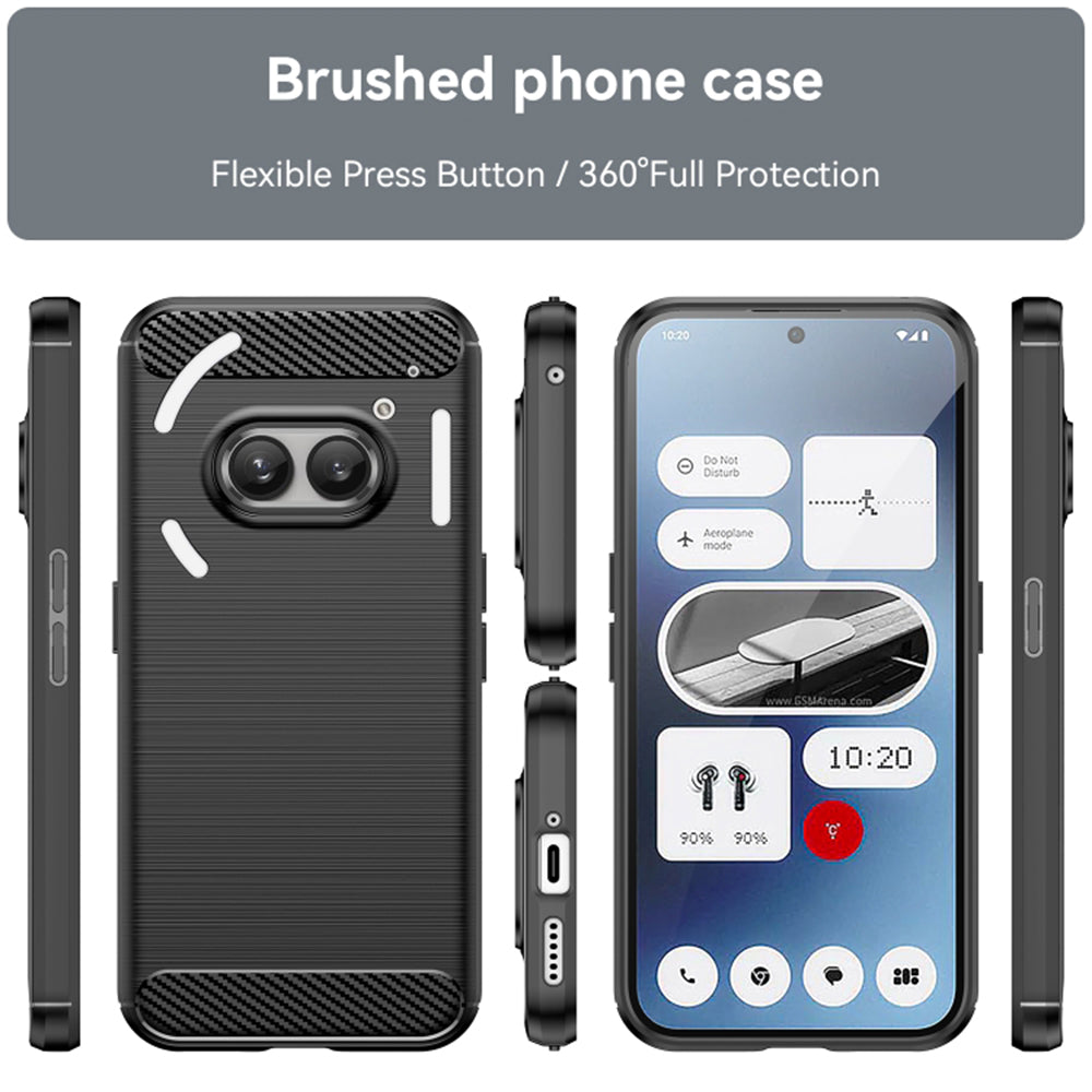 Fodral för Nothing Phone (2a) Plus / Phone (2a), Techsuit, Kol, Svart