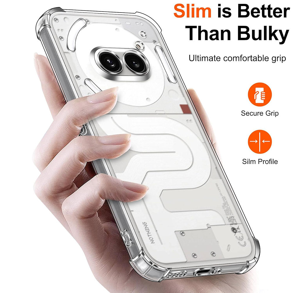 Fodral för Nothing Phone (2a) Plus / Phone (2a), Techsuit, Stötsäker Klar, Transparent