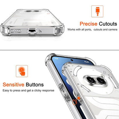 Fodral för Nothing Phone (2a) Plus / Phone (2a), Techsuit, Stötsäker Klar, Transparent