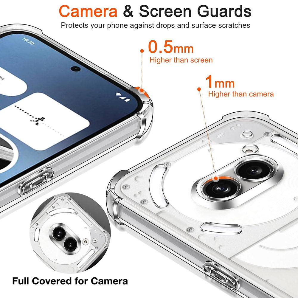 Fodral för Nothing Phone (2a) Plus / Phone (2a), Techsuit, Stötsäker Klar, Transparent