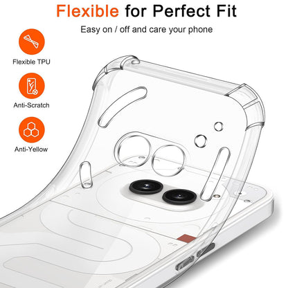 Fodral för Nothing Phone (2a) Plus / Phone (2a), Techsuit, Stötsäker Klar, Transparent