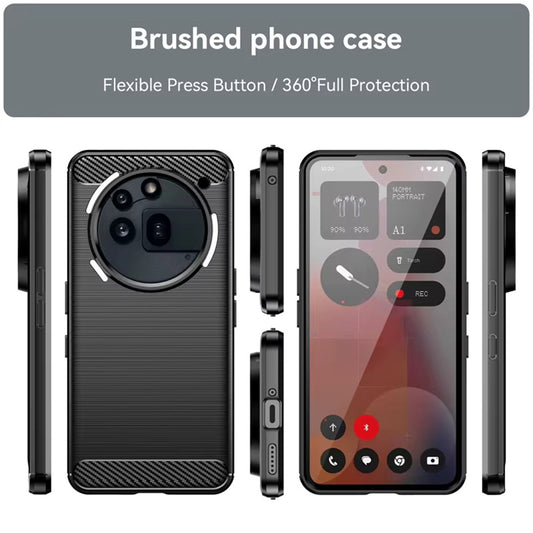 Fodral för Nothing Phone (3a) Pro, Techsuit, Kol, Svart