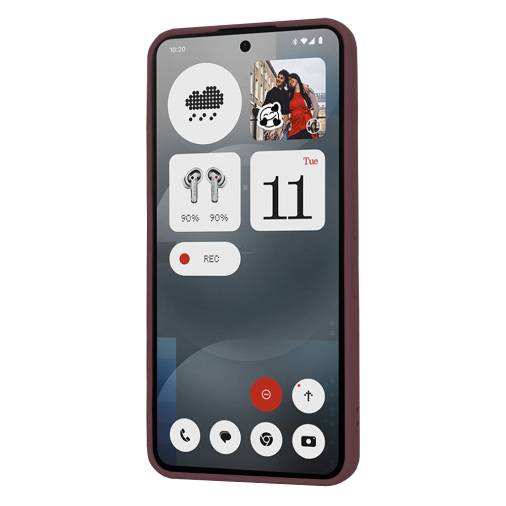 Fodral för Nothing Phone (3a), Techsuit, SoftFlex, Vinröd