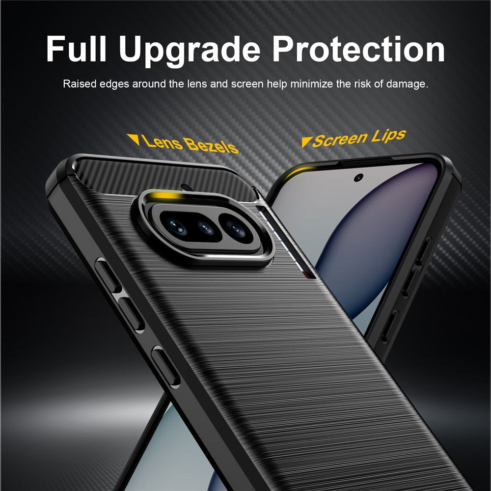 Skyddsfodral för Nothing Phone (4a), Techsuit, Kolfiber, Svart