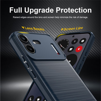 Fodral för Nothing Phone (4b), Techsuit, Kolfiber, Blå