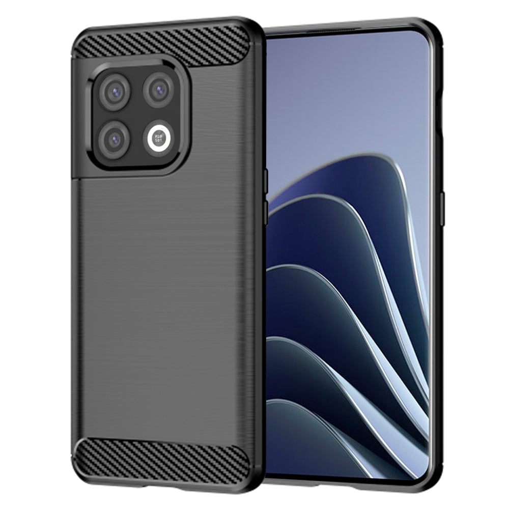 Fodral för OnePlus 10 Pro, Techsuit, Kolfiber, Svart