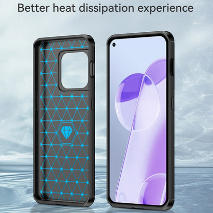 Fodral för OnePlus 10 Pro, Techsuit, Kolfiber, Svart