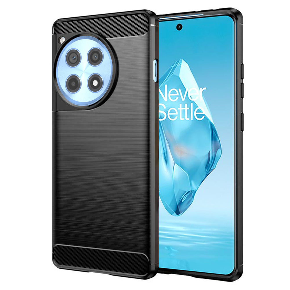 Fodral för OnePlus 12R, Techsuit, Kolfiber, Svart