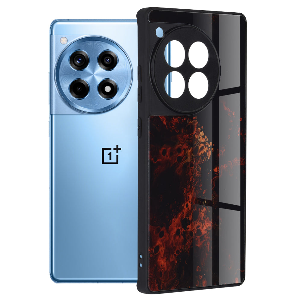 Fodral för OnePlus 12R, Techsuit, Glaze, Röd