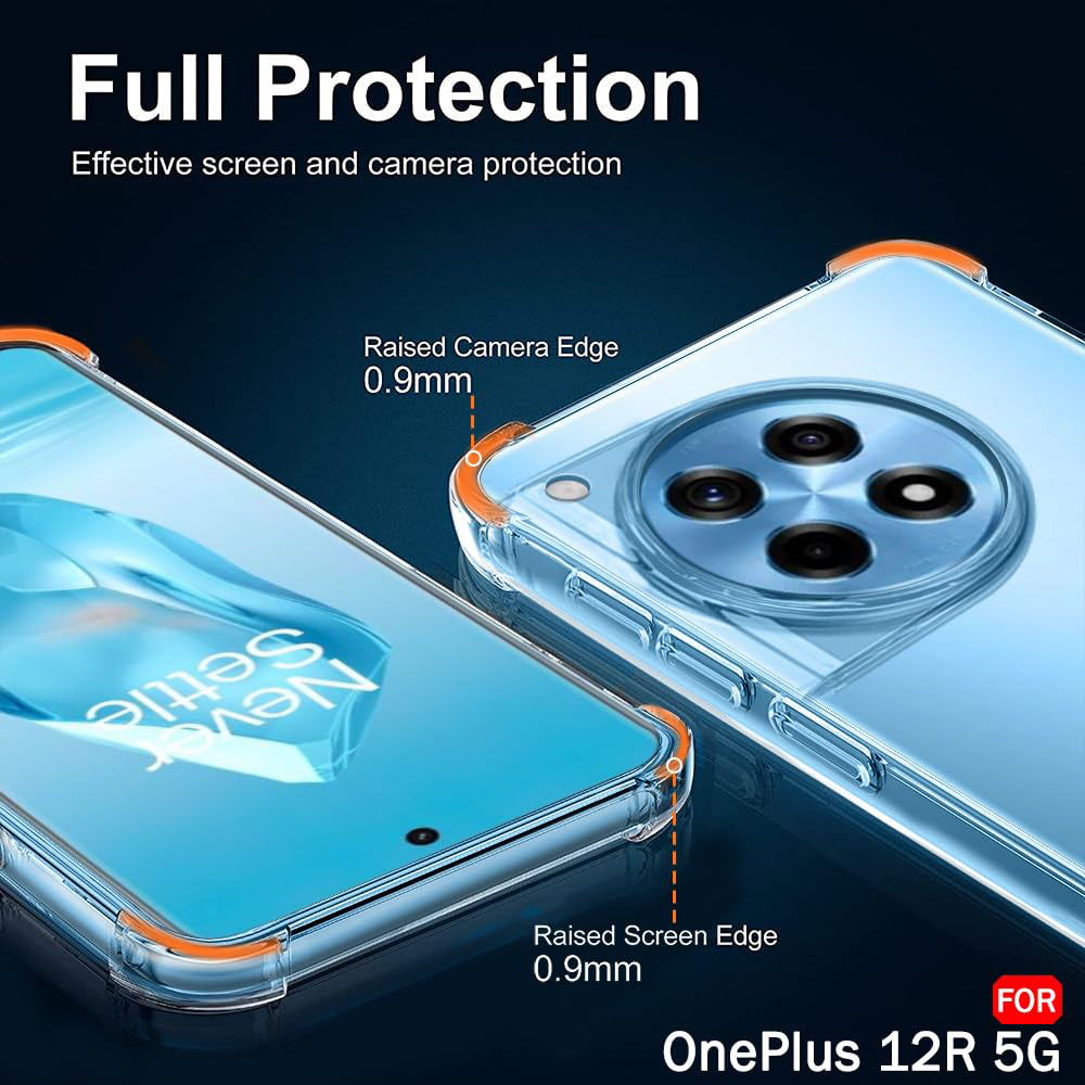 Fodral för OnePlus 12R, Techsuit, Stötsäker Klar, Transparent