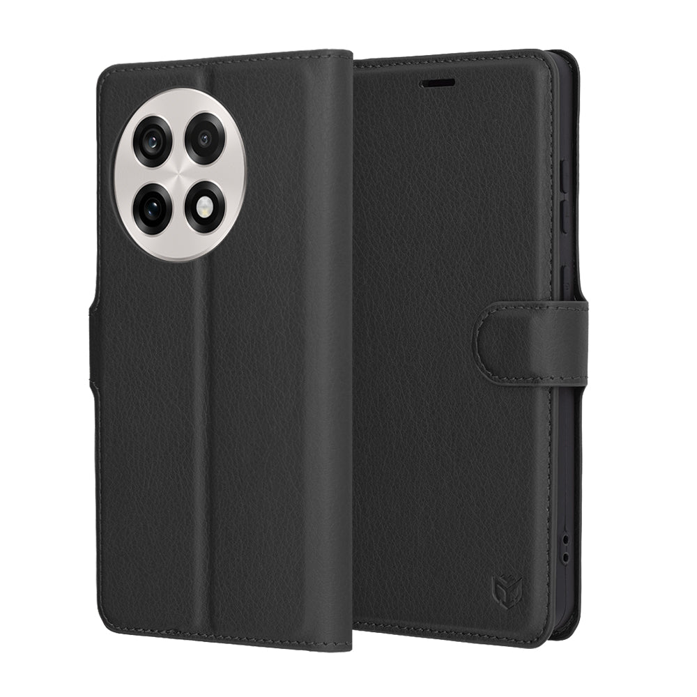 Fodral för OnePlus 13R, Techsuit, Leather Folio, Svart