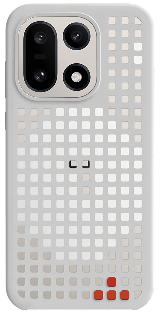 Fodral för OnePlus 15, Hole Pattern Magnetic, Grå, Omslutet 5431102022
