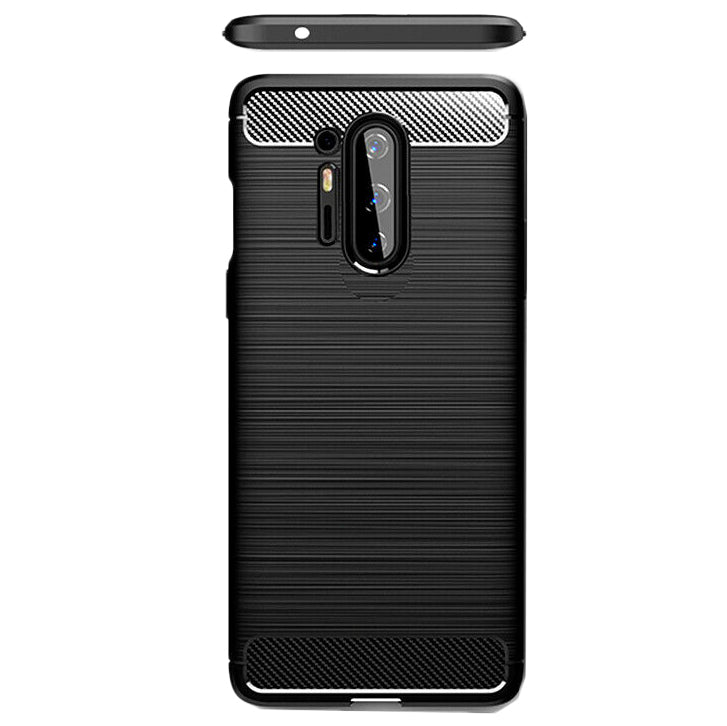 Fodral för OnePlus 8 Pro, Techsuit, Kolfiber, Svart