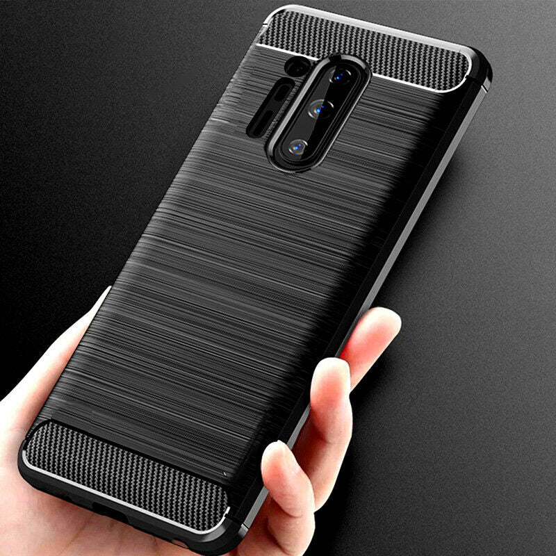 Fodral för OnePlus 8 Pro, Techsuit, Kolfiber, Svart
