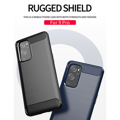 Fodral för OnePlus 9 Pro, Techsuit, Kolfiber, Svart