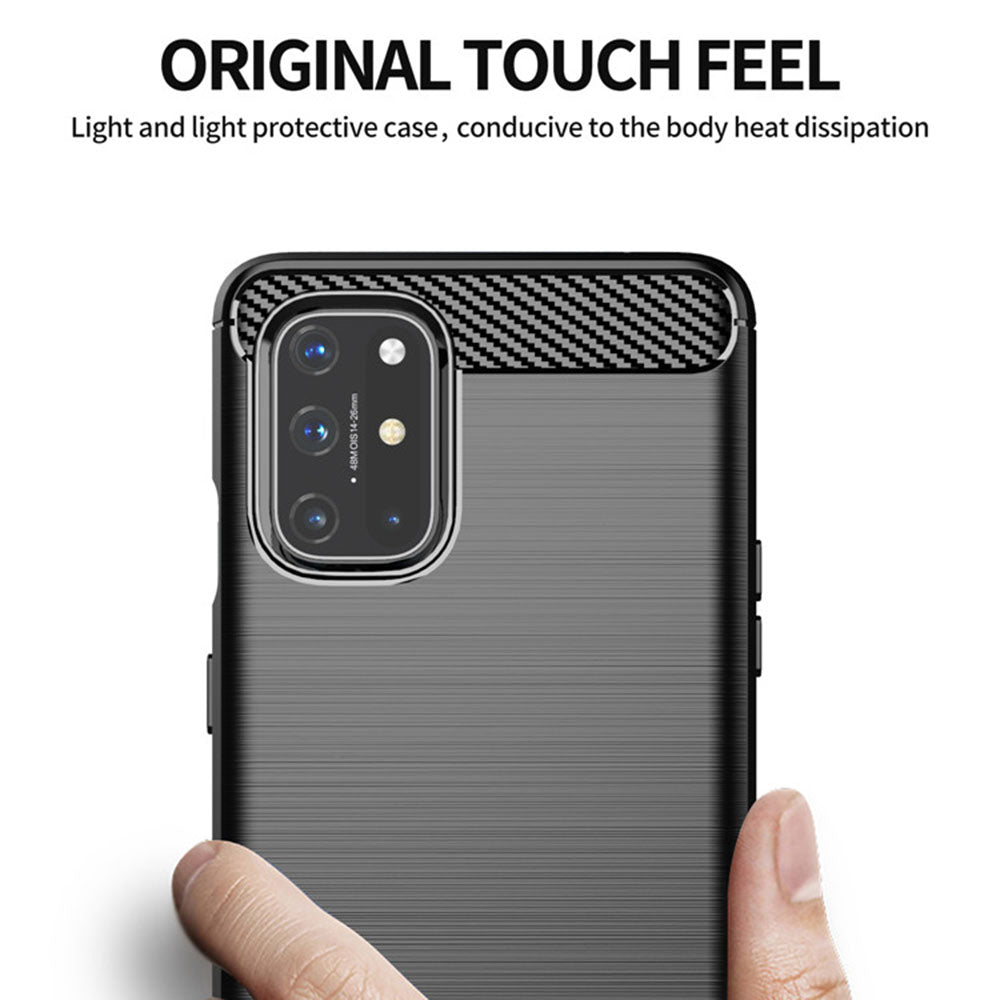 Fodral för OnePlus 9, Techsuit, Kolfiber, Svart