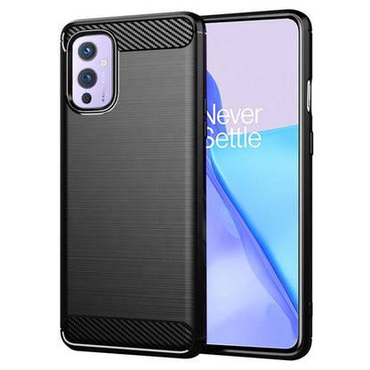 Fodral för OnePlus 9, Techsuit, Kolfiber, Svart
