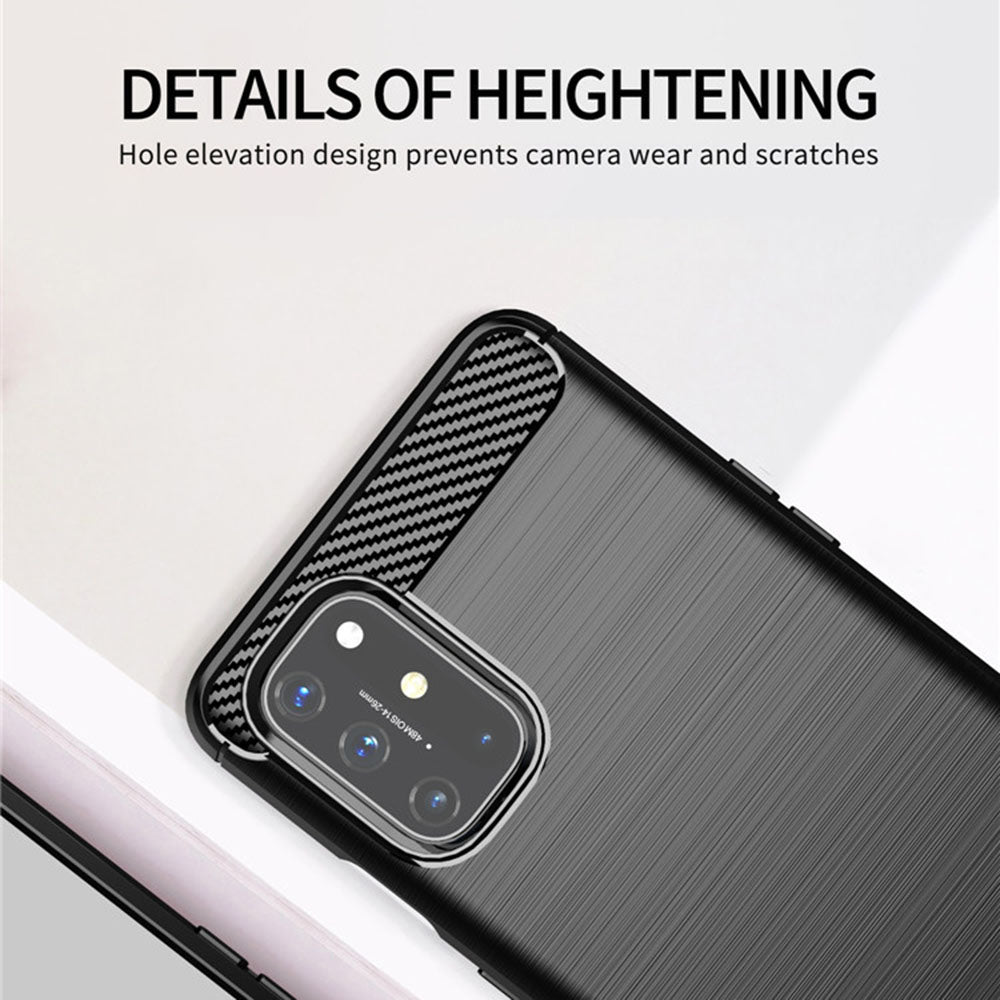 Fodral för OnePlus 9, Techsuit, Kolfiber, Svart