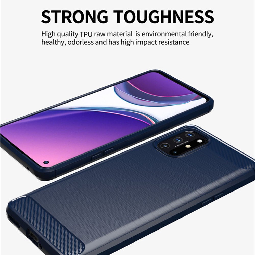 Fodral för OnePlus 9, Techsuit, Kolfiber, Svart