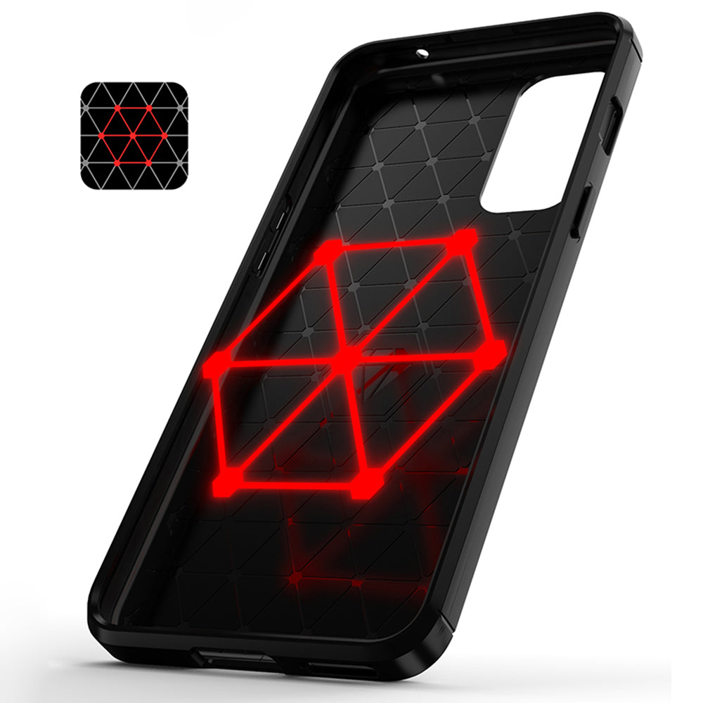 Fodral för OnePlus Nord 2 5G, Techsuit, Kolfiber, Svart