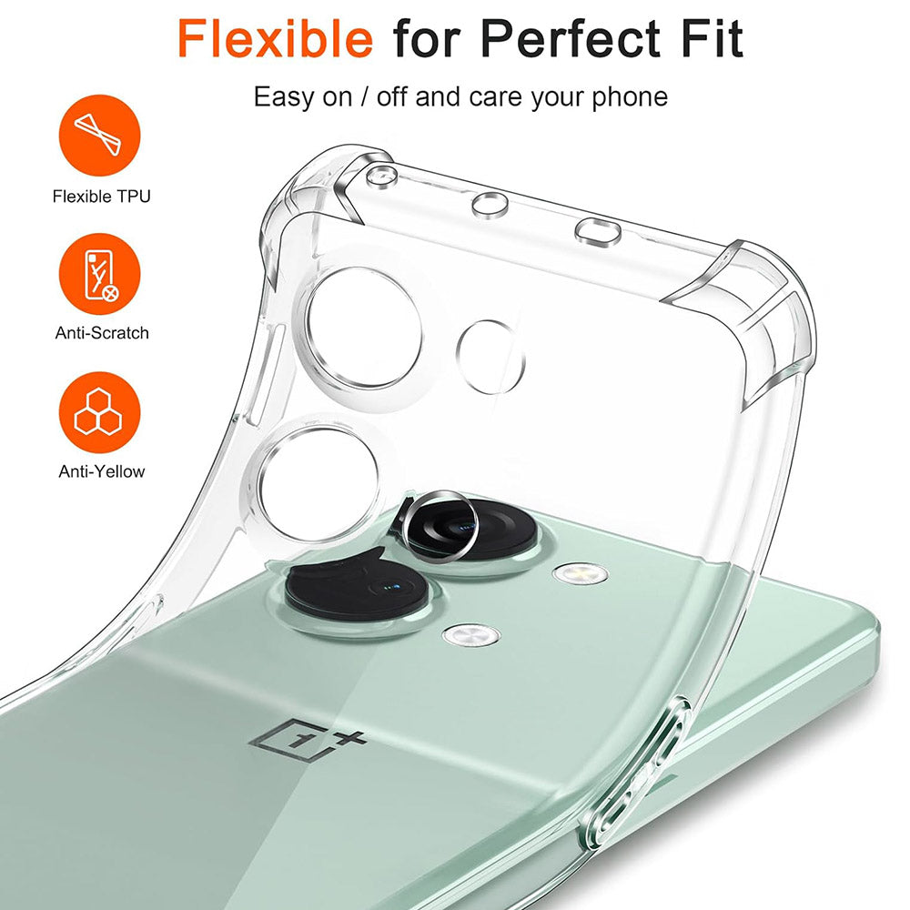 Fodral för OnePlus Nord 3, Techsuit, Stötsäker Klar, Transparent