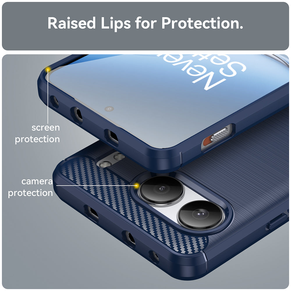 Skyddsfodral för OnePlus Nord 4, Techsuit, Kolfiber, Blå