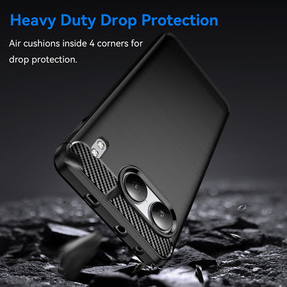 Fodral för OnePlus Nord 4, Techsuit, Kolfiber, Svart
